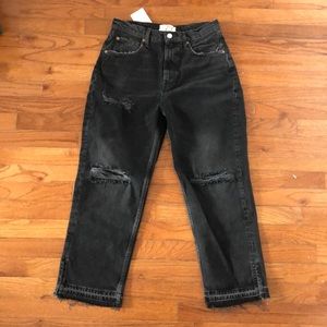 Free People Rugged Black Jeans